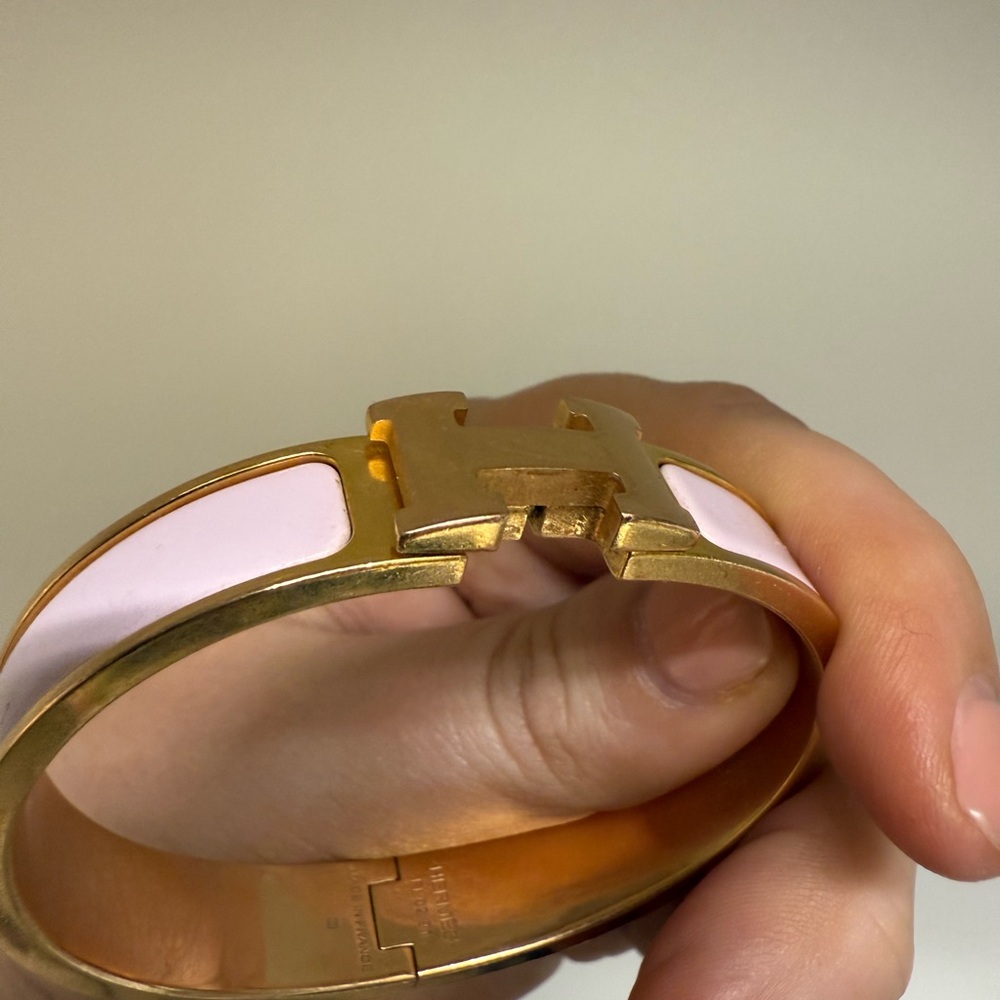 Hermes Gold and Pink Bracelet
